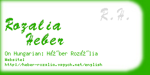 rozalia heber business card